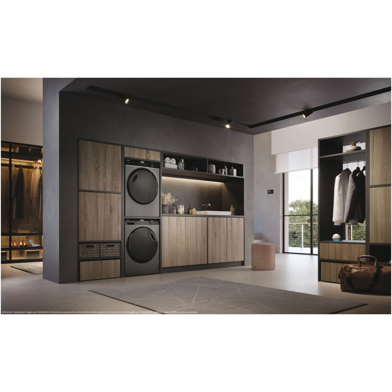 Uscator de rufe Haier HD80-A3959R-S, Pompa de caldura, 8 kg, Clasa C, Motor Inverter, i-Refresh, Dry Sensor, WiFi, Antracit [7]