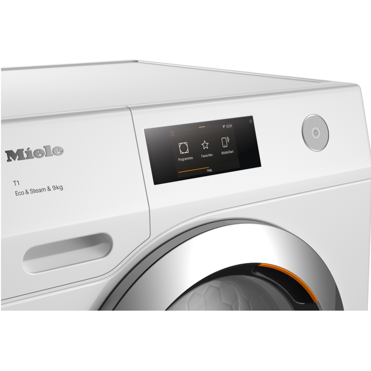 Uscator de rufe Miele TCR 790 WP, Pompa de caldura, 9 kg, Clasa C, M Touch, SteamFinish, SilenceDrum, Alb [3]