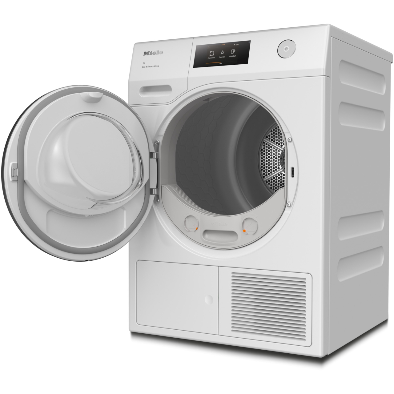 Uscator de rufe Miele TCR 790 WP, Pompa de caldura, 9 kg, Clasa C, M Touch, SteamFinish, SilenceDrum, Alb [2]