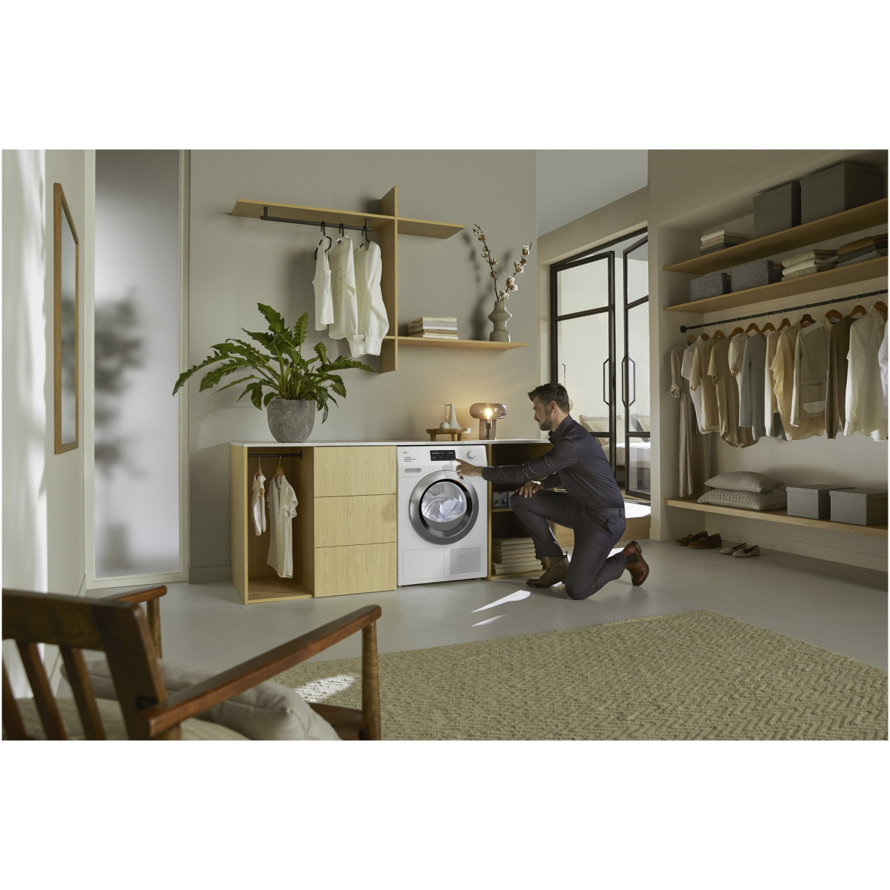 Uscator de rufe Miele TEL 695 WP, Pompa de caldura, 9 kg, Miele Home, Clasa C, SteamCare, FragranceDos, Alb [5]