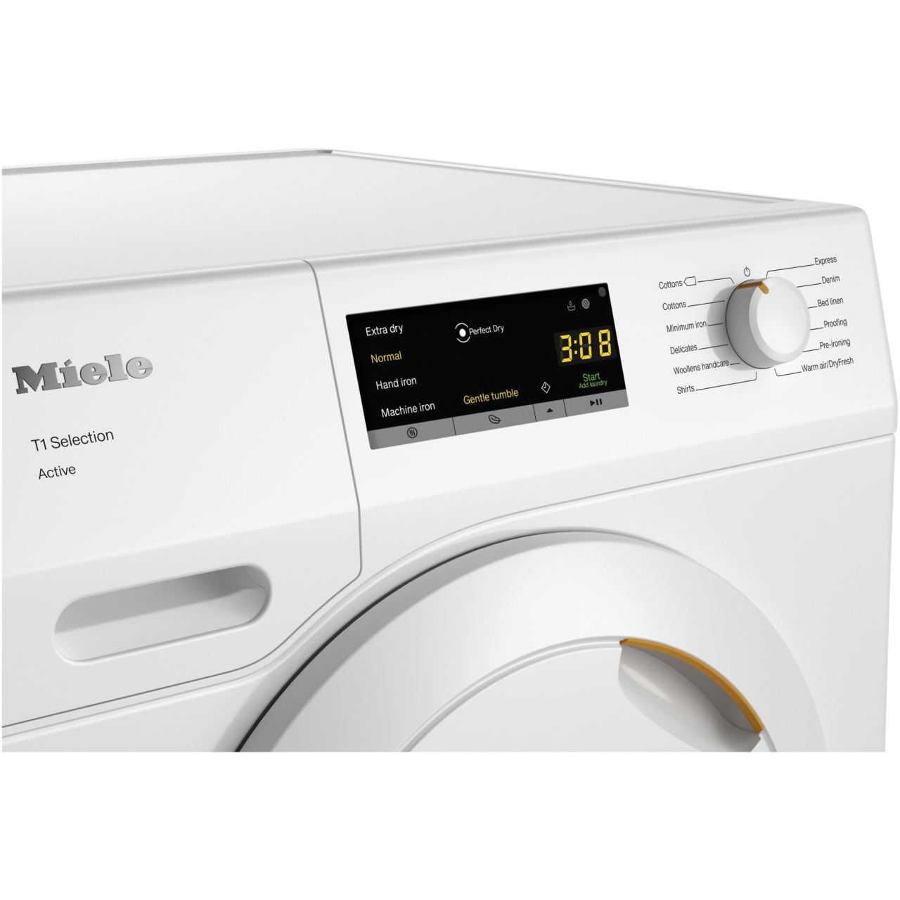 Uscator de rufe Miele TSA 233 WP, Pompa de caldura, 7 kg, 12 programe,  PerfectDry, Clasa E, EasyControl, FragranceDos, Alb [6]