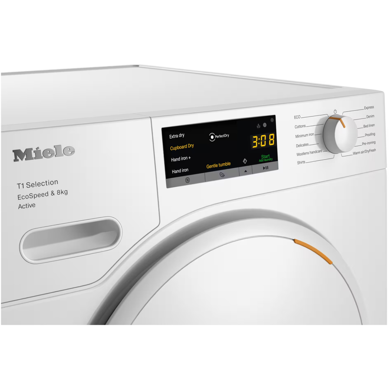 Uscator de rufe Miele TSA 523 WP, 8 kg, Clasa C, EasyControl, EcoSpeed, Tehnologie EcoDry, FragranceDos [3]