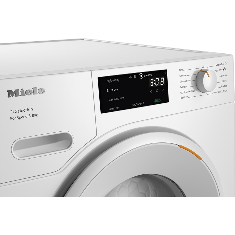 Uscator de rufe MIELE TSD 643 WP EcoSpeed,  9 kg,Pompa de caldura, 12 programe, Clasa C, Wi-Fi, alb [2]