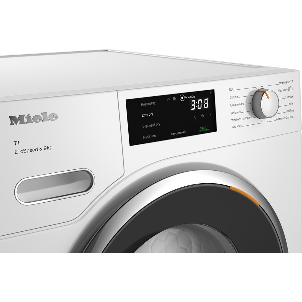 Uscator de rufe MIELE TWH 780 WP EcoSpeed,  9 kg, Pompa de caldura, 12 programe, Clasa C, Wi-Fi, alb [3]