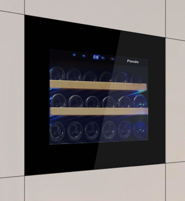 Vitrina de vin incorporabila Pando PVMAVP 60-23, latime 60 cm, 23 sticle, 2 zone de racire, deschidere PUSH-TO-OPEN [2]