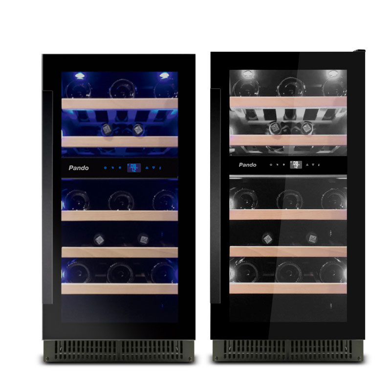 Vitrina de vin incorporabila Pando PVMB 40-28, latime 40 cm, 28 sticle, 2 zone de racire [3]