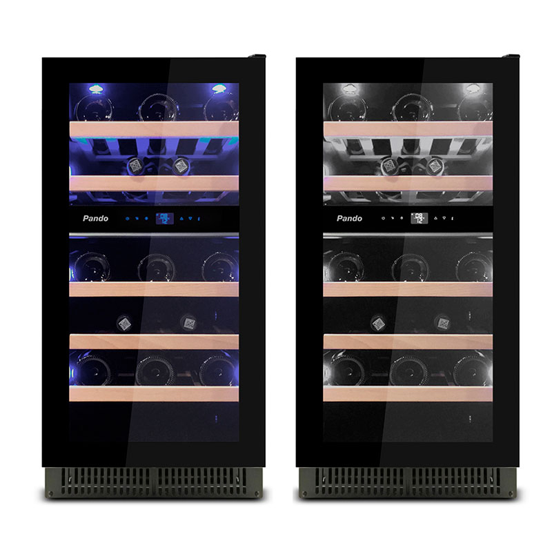 Vitrina de vin incorporabila Pando PVMBP 40-25, latime 40 cm, 25 sticle, 2 zone de racire, deschidere PUSH-TO-OPEN [2]