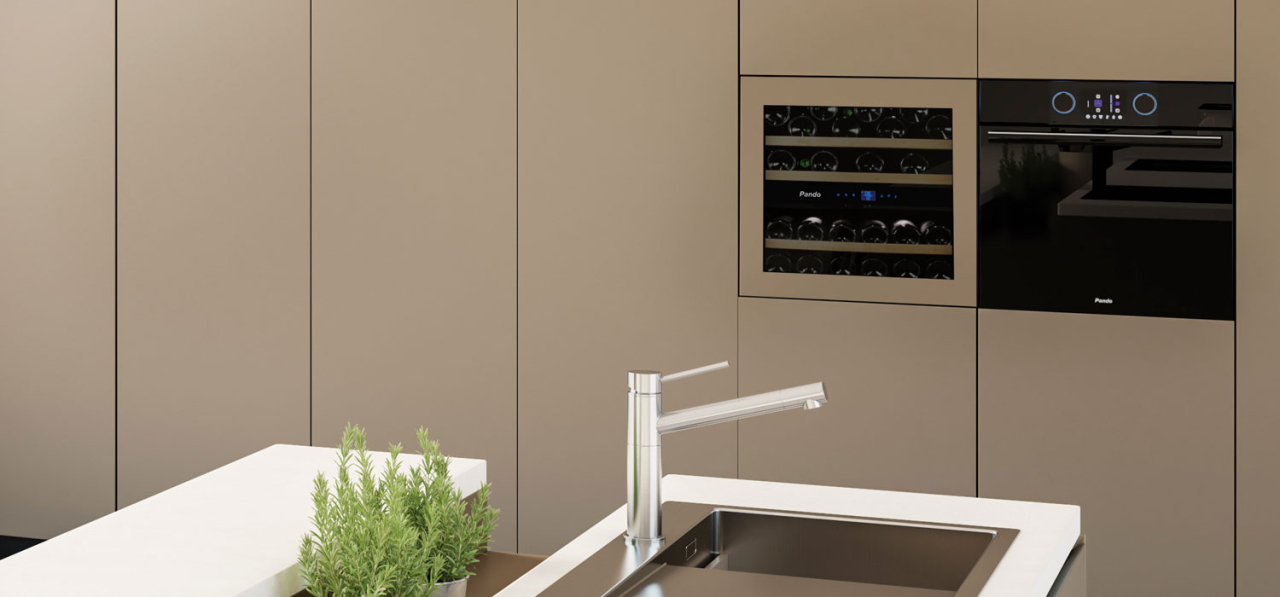 Vitrina de vin incorporabila si panelabila Pando PVMAP 60-23 PA, latime 60 cm, 23 sticle, 2 zone de racire, deschidere PUSH-TO-OPEN [2]