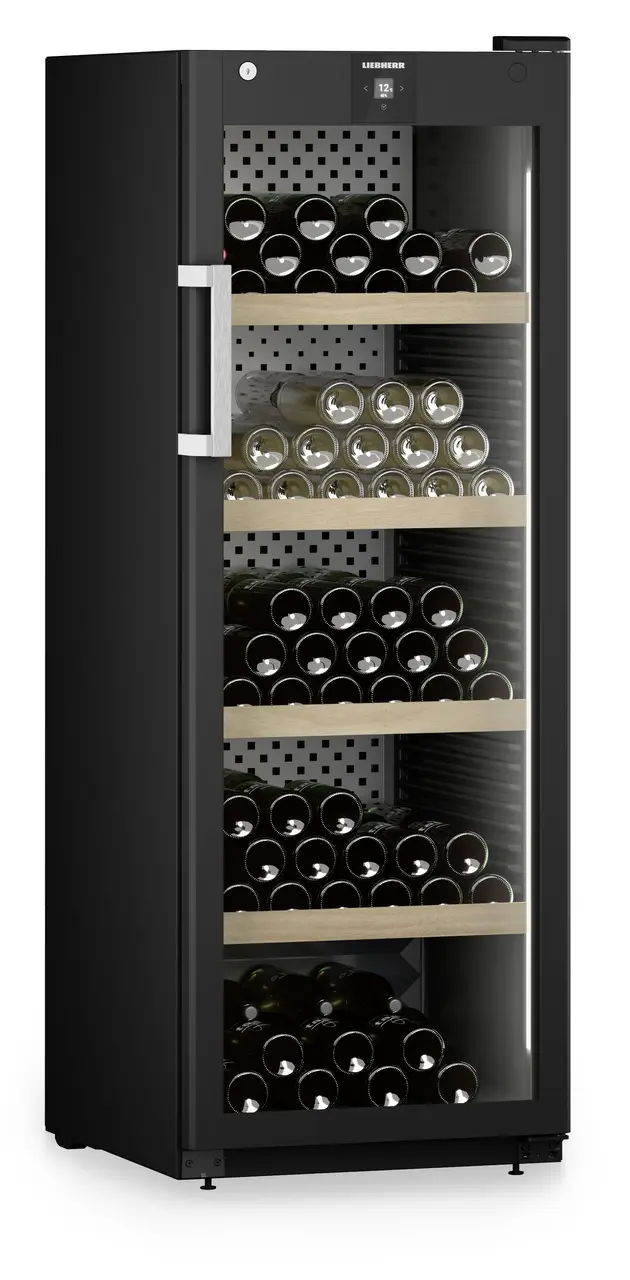 Vitrina pentru vinuri Liebherr WPbli 5031 GrandCru Selection 196 sticle, Clasa F, Control electronic Display,Rafturi lemn,  H 168.4 cm, 386 l, Negru [2]