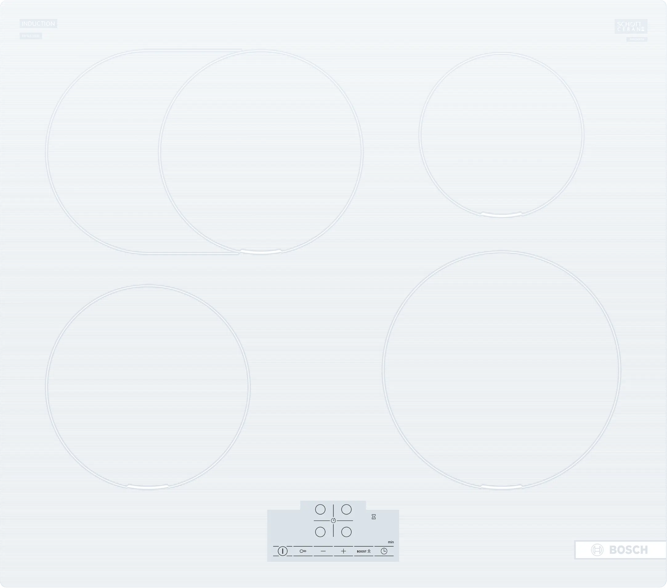 Electrocasnice - Plită cu inducție Bosch Seria 4, 60 cm, Alb