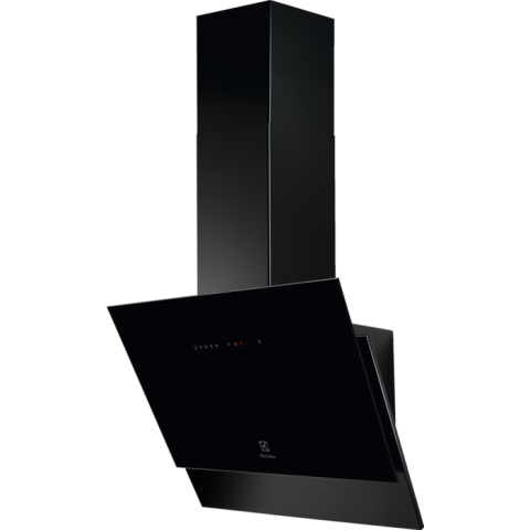 Hote de perete - Hotă șemineu Electrolux LFV416K, 60 cm, Clasă energetică C, 600 m³/h, 3 viteze + Intensiv + Breeze, Hob2Hood, Spot LED, Negru