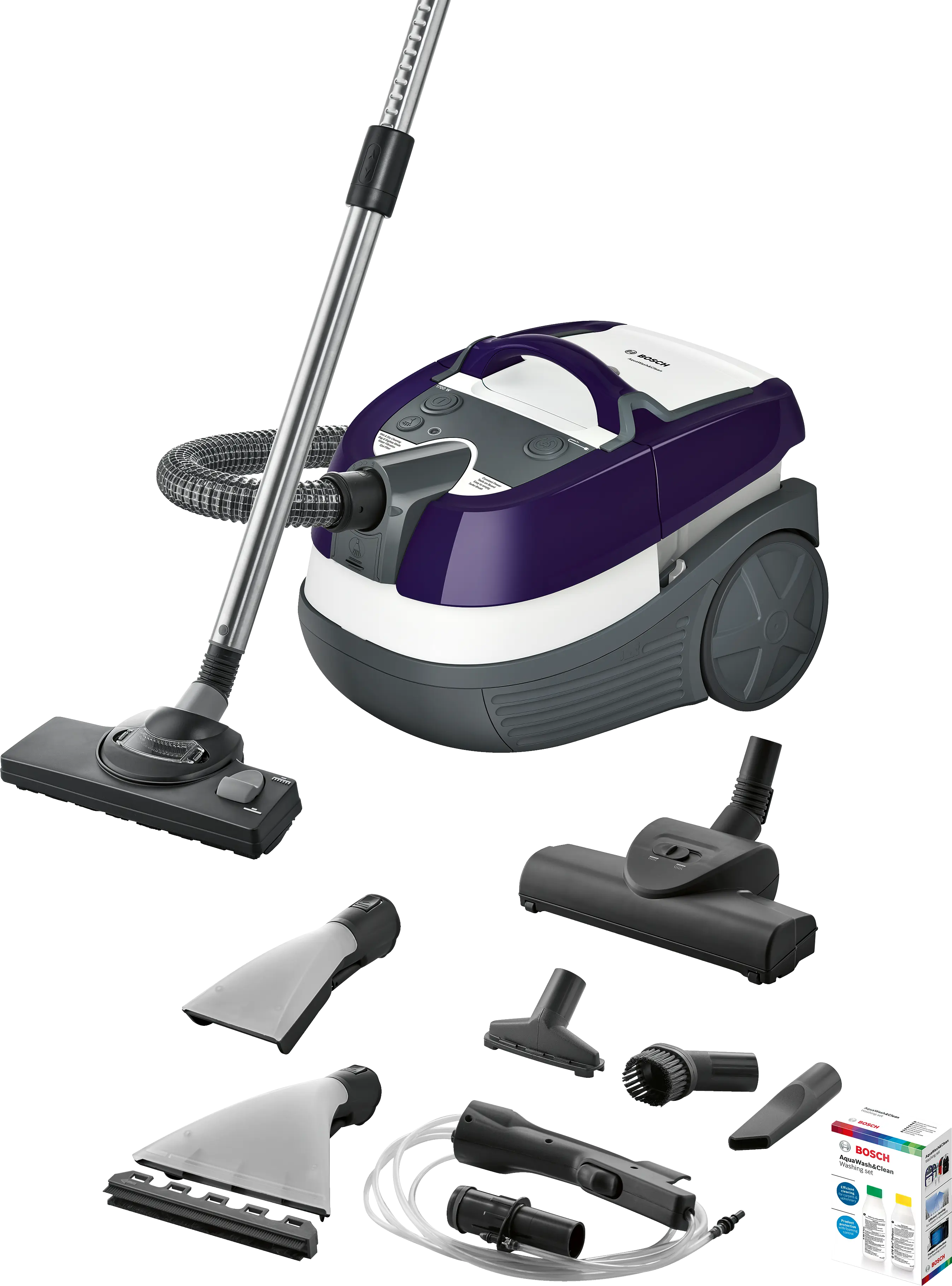 Apiratoare cu sac - Aspirator multifuncțional Wet&Dry, Bosch Seria 4, Aubergine