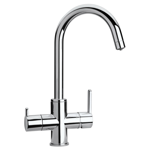 Chiuvete & Baterii - Baterie 3 cai CookingAid THREE FLOW FLO60 apa rece / calda / filtru apa cu finisaj cromat