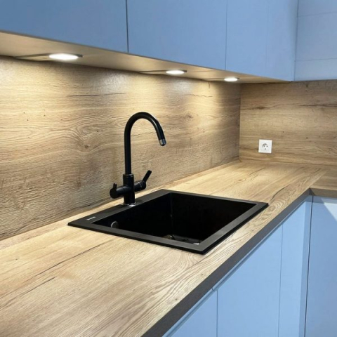 Baterie 3 cai CookingAid THREE FLOW FLO60 apa rece / calda / filtru apa cu finisaj granit Negru Metalic / Black Metal [4]