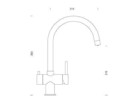 Baterie bucatarie Schock Ares Cristadur Puro, 3 cai, aspect granit, cartus ceramic, negru intens [2]
