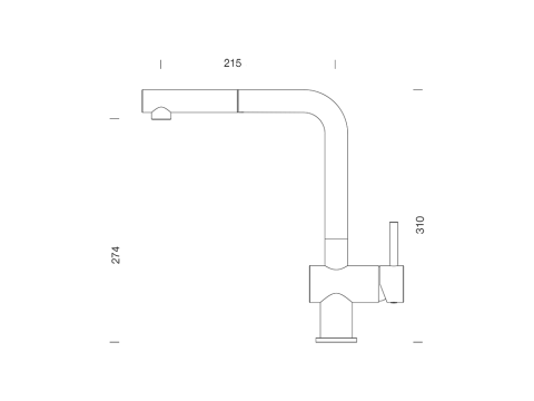 Baterie bucatarie Schock Epos Cristalite Nero cu cap extractibil, aspect granit, cartus ceramic, negru [2]