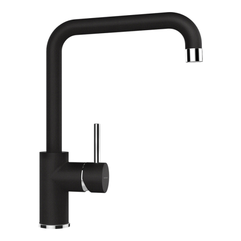 Baterii - Baterie bucatarie Schock Fonos Cristalite Nero, aspect granit, cartus ceramic, negru