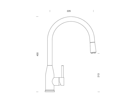 Baterie bucatarie Schock Kavus Cristadur Puro cu cap extractibil, aspect granit, cartus ceramic, negru intens [2]