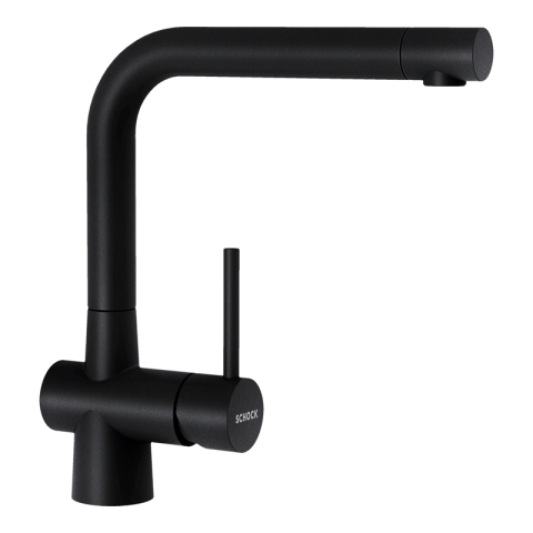 Baterii - Baterie bucatarie Schock Laios Cristadur Puro, aspect granit, cartus ceramic, negru intens