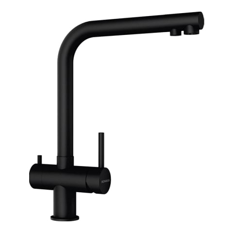 Baterii - Baterie bucatarie Schock Vitus Cristadur Puro, 3 cai, aspect granit, cartus ceramic, negru intens