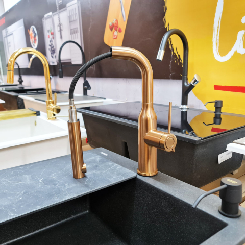 Baterie CookingAid Angelina Copper cu furtun dus extractibil si finisaj cupru periat [5]