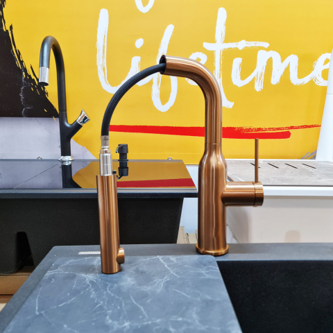 Baterie CookingAid Angelina Copper cu furtun dus extractibil si finisaj cupru periat [6]