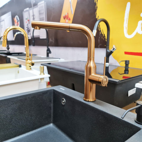 Baterie CookingAid Angelina Copper cu furtun dus extractibil si finisaj cupru periat [1]