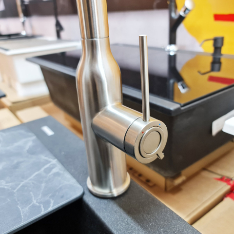 Baterie CookingAid Angelina Steel cu furtun dus extractibil si finisaj inox periat [9]