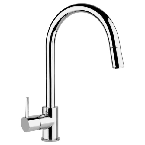 Baterie CookingAid Indiana cu furtun dus retractabil / extractibil si finisaj Cromat [1]