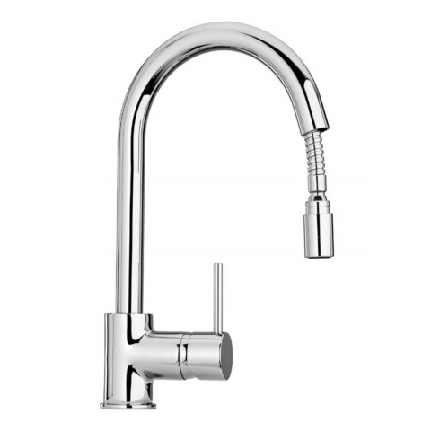 Inox - Baterie CookingAid Indiana cu furtun dus retractabil / extractibil si finisaj Cromat