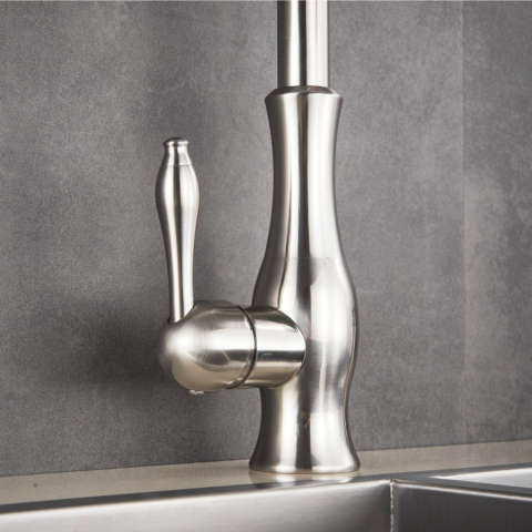 Baterie CookingAid ISLAND TAP cu finisaj periat, furtun dus retractabil / extractibil si buton schimbare de pe dus pe jet [7]