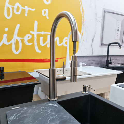 Baterie CookingAid Jennifer Steel cu furtun dus extractibil + buton jet/dus si finisaj inox periat [7]