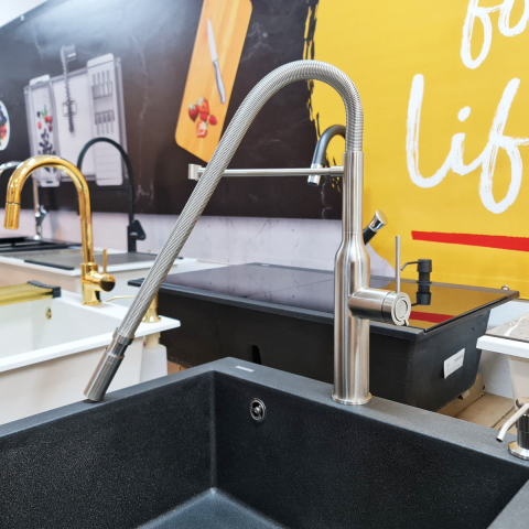 Baterie CookingAid Marilyn Steel cu furtun dus detasabil / flexibil si finisaj inox periat [2]