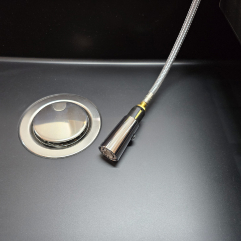 Baterie CookingAid NEWMIX 90 CHROME cu finisaj cromat si furtun dus retractabil / extractibil + buton jet/dus [8]