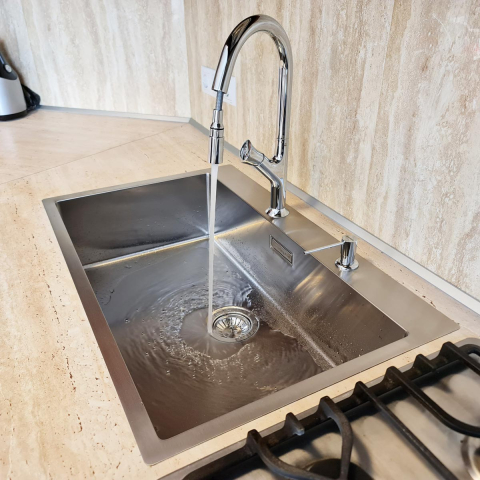 Baterie CookingAid PARMIX CHROME cu furtun dus retractabil / extractibil si finisaj Cromat [11]