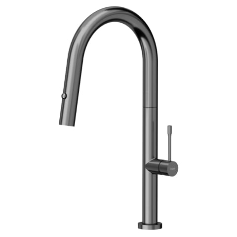 Inox - Baterie CookingAid Quadron Felicity Gun Metal cu furtun dus extractibil + buton jet/dus si finisaj Negru mat