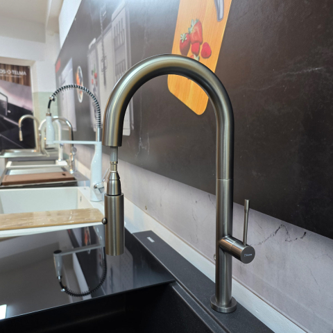 Baterie CookingAid Quadron Felicity Gun Metal cu furtun dus extractibil + buton jet/dus si finisaj Negru mat [6]