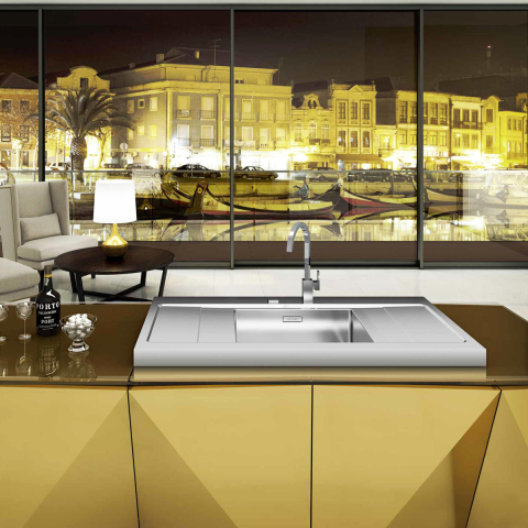 Baterie CookingAid RODI Box QS 2003 rotativa 180° cu finisaj cromat si maner, baza si corp / pipa patrata [1]