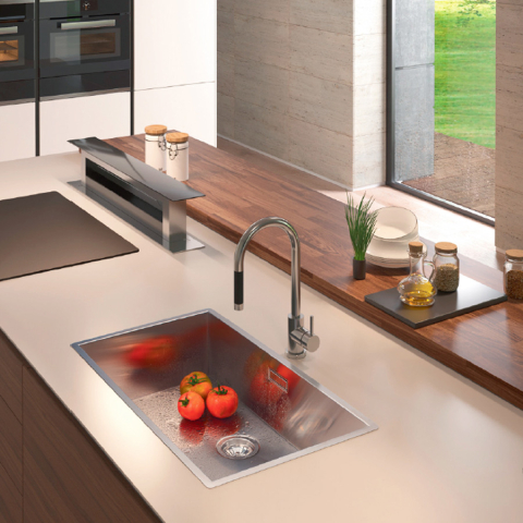 Baterii - Baterie CookingAid RODI LINE MN 1011 cu furtun dus retractabil / extractibil si finisaj Cromat