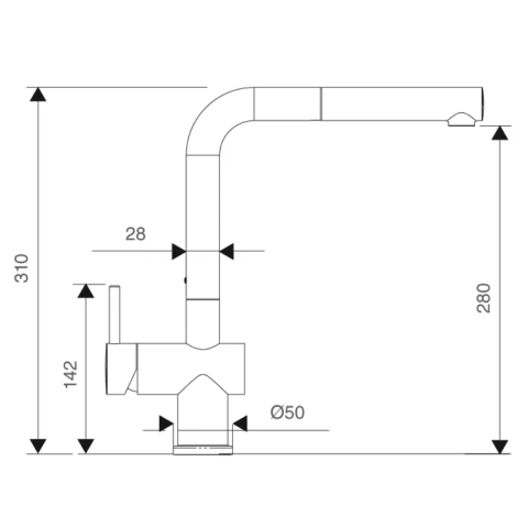 Baterie CookingAid RODI LINE MN 807 cu cap retractabil / extractibil si finisaj Cromat [14]