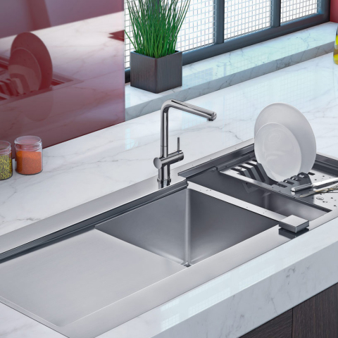 Baterie CookingAid RODI LINE MN 807 cu cap retractabil / extractibil si finisaj Cromat [2]