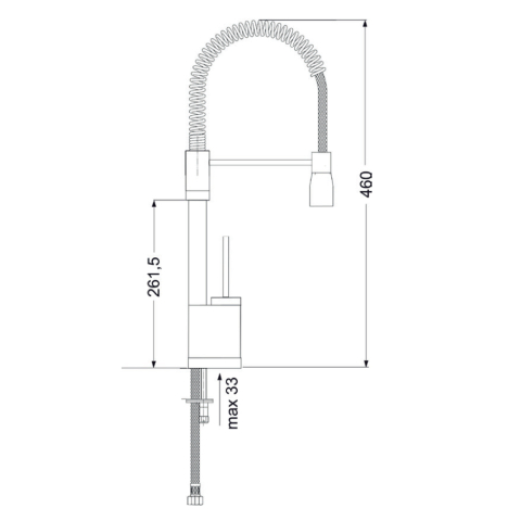Baterie CookingAid SPRING CHROME 40 cu cap flexibil detasabil + buton interschimbabil jet/dus si finisaj Cromat [10]
