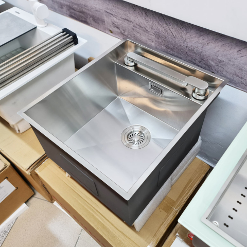 Baterie inox CookingAid Tasca Nando telescopica / invizibila cu corp retractabil Active Window / pliabila sub fereastra [4]