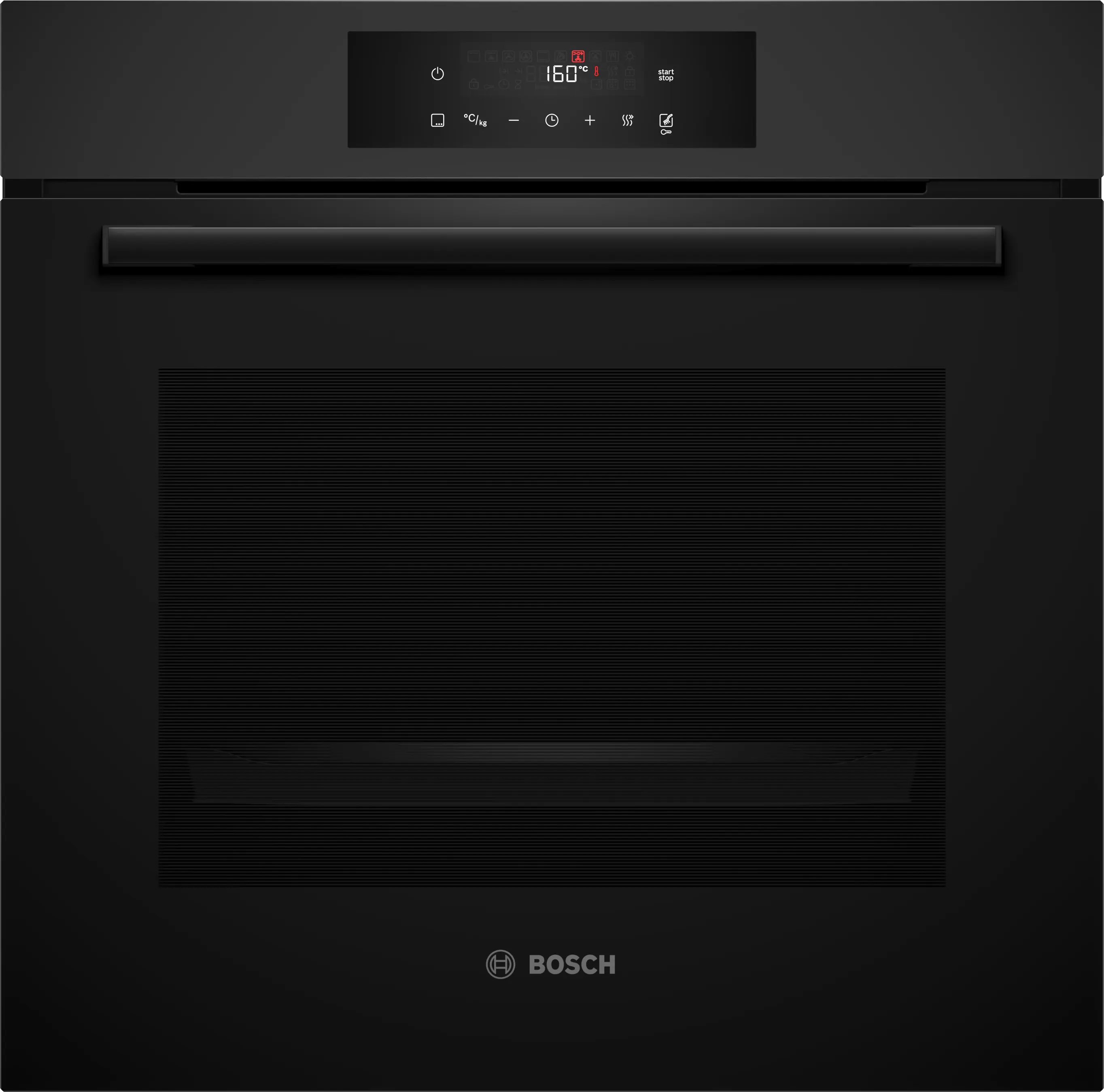 Cuptoare electrice - Bosch HBA572EM3 - cuptor multifuncțional încorporabil, 60x60 cm, sticlă neagră mată, Air Fry, 71 litri
