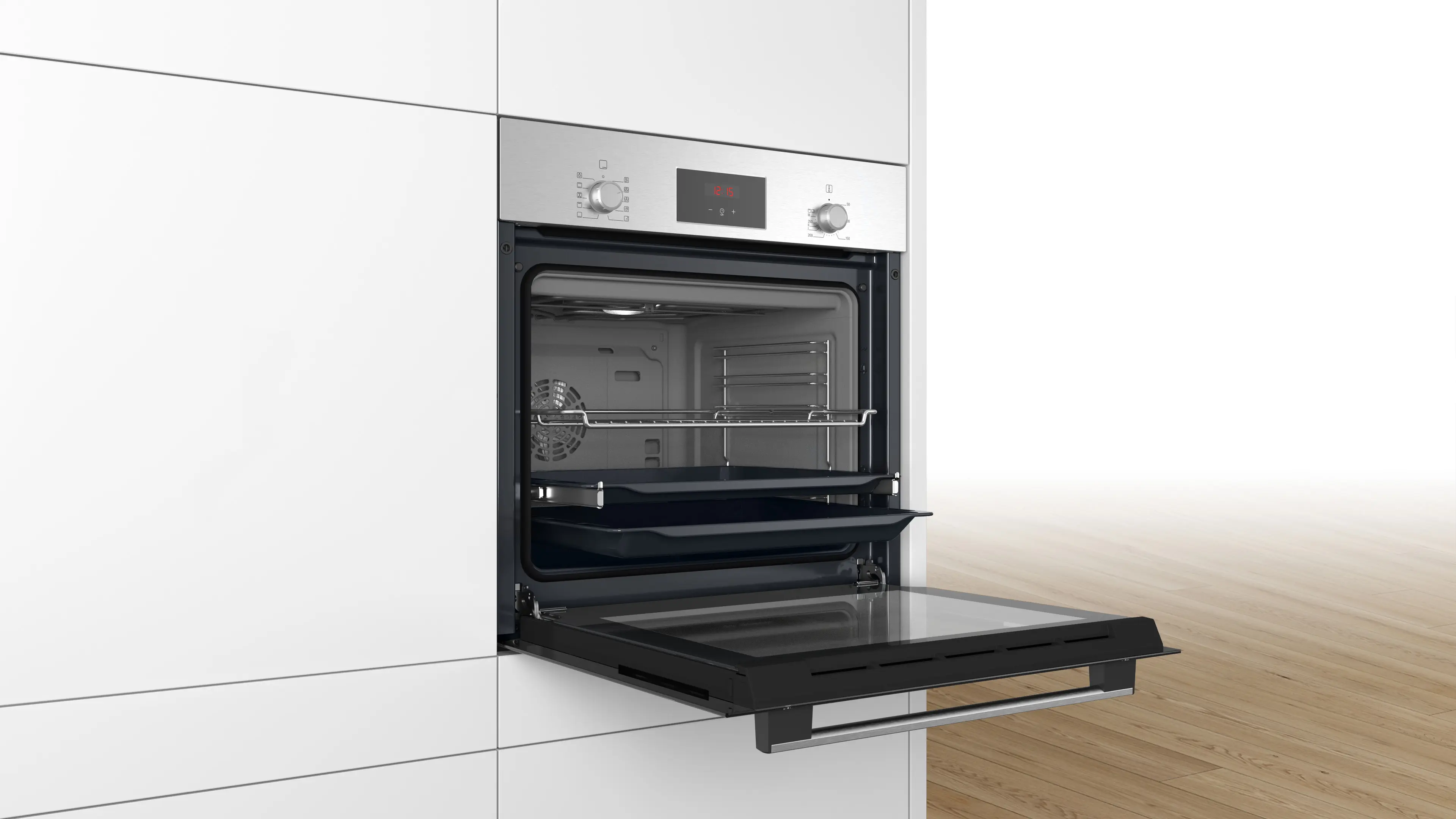 Electrocasnice - Bosch HBF154ES0 - cuptor multifuncțional încorporabil, Seria 2, 60x60 cm, inox, 66 litri, clasa A