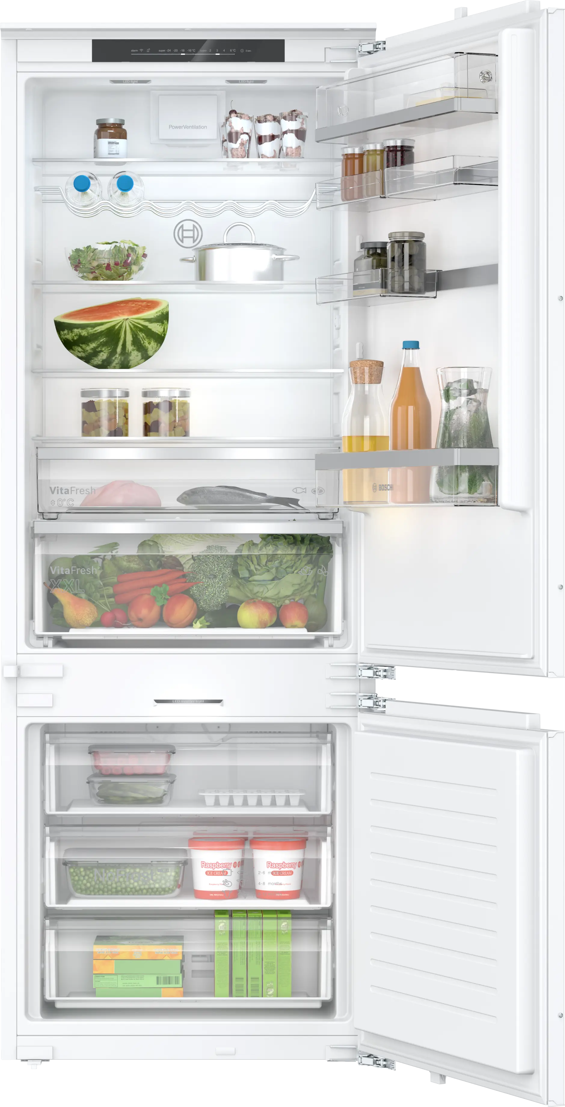 Incorporabil - Bosch KBN96ADD0 - combină frigorifică încorporabilă, Seria 6, No Frost, VitaFresh XXL, 382 litri