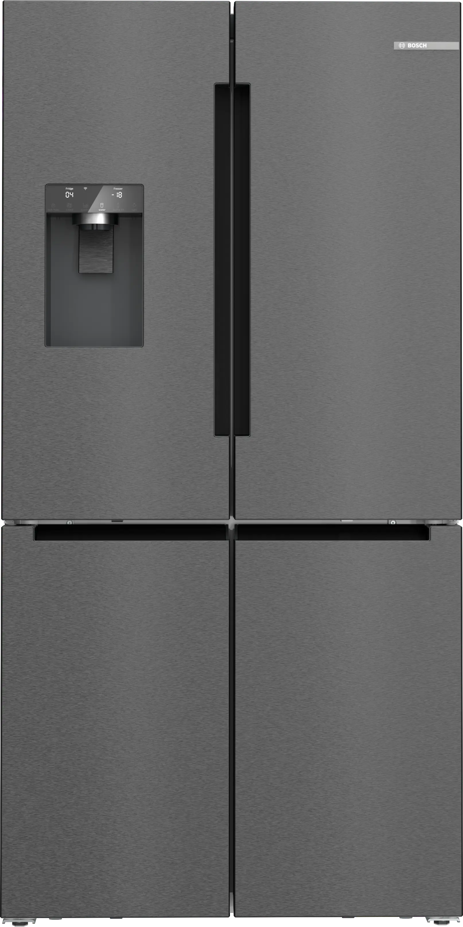 Freestanding - Bosch KFI96AXEA - combină frigorifică multi door, Seria 6, negru inox anti-amprentă, Total No Frost, dozator apă și gheață, 574 litri