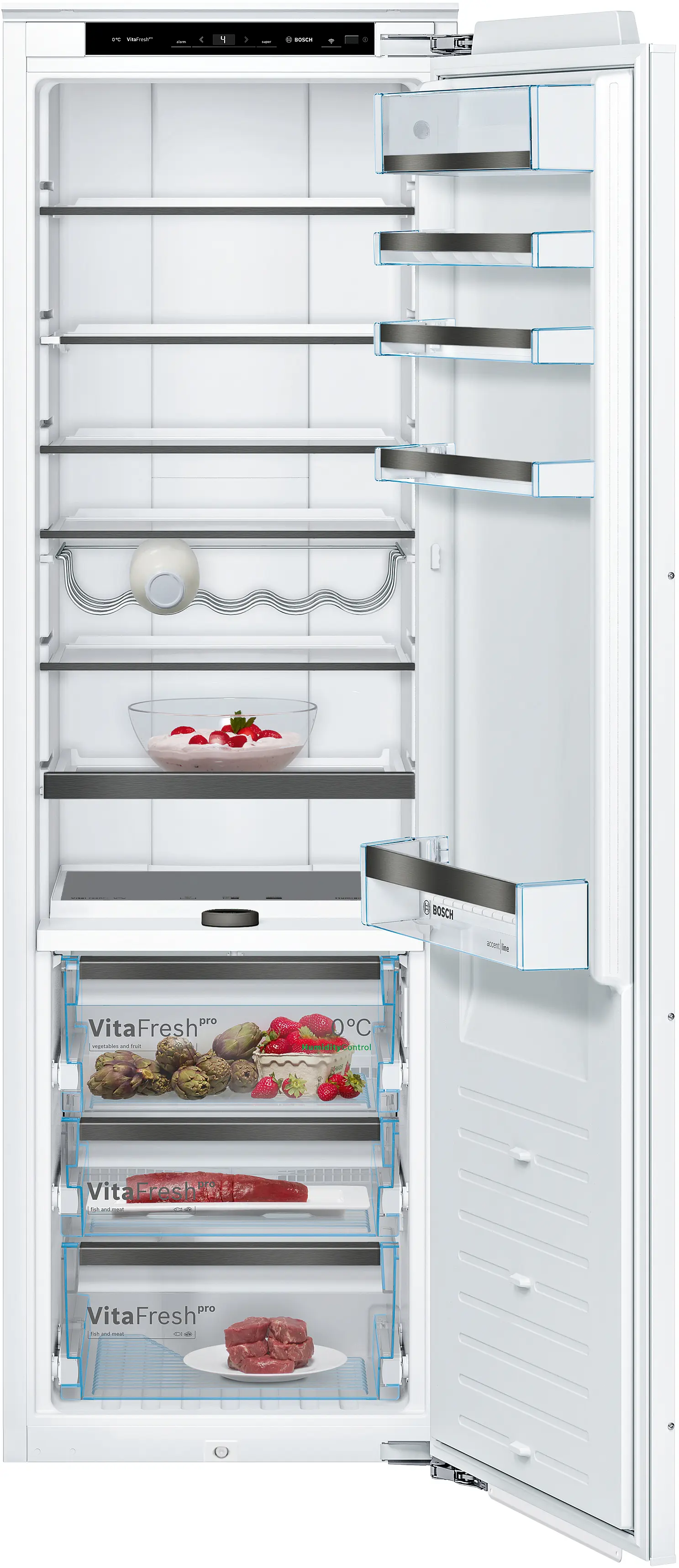 Incorporabil - Bosch KIF81HOD0 - frigider încorporabil o ușă, Seria 8, 177,2 cm, 289 litri, clasa D