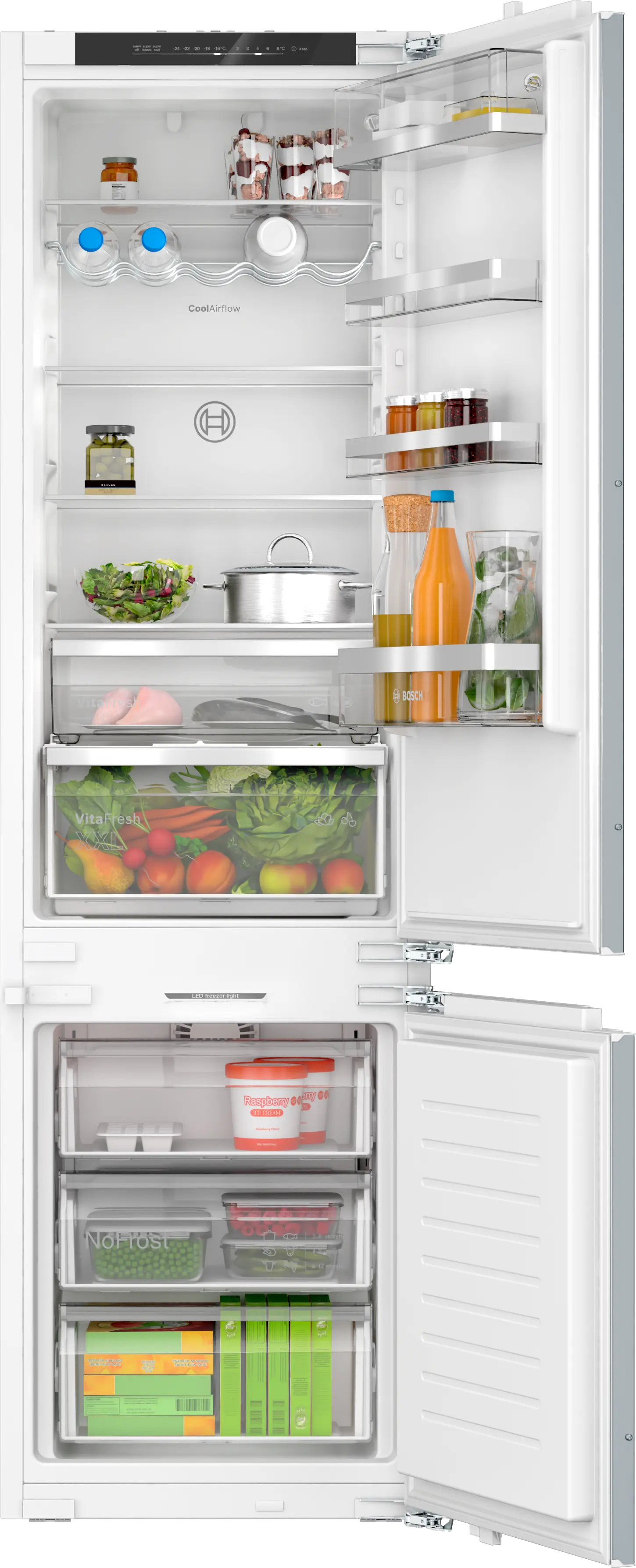 Incorporabil - Bosch KIN96ADC0 - combină frigorifică încorporabilă, Seria 6, 193,5 cm, 215+75 litri, balama amortizată, clasa C