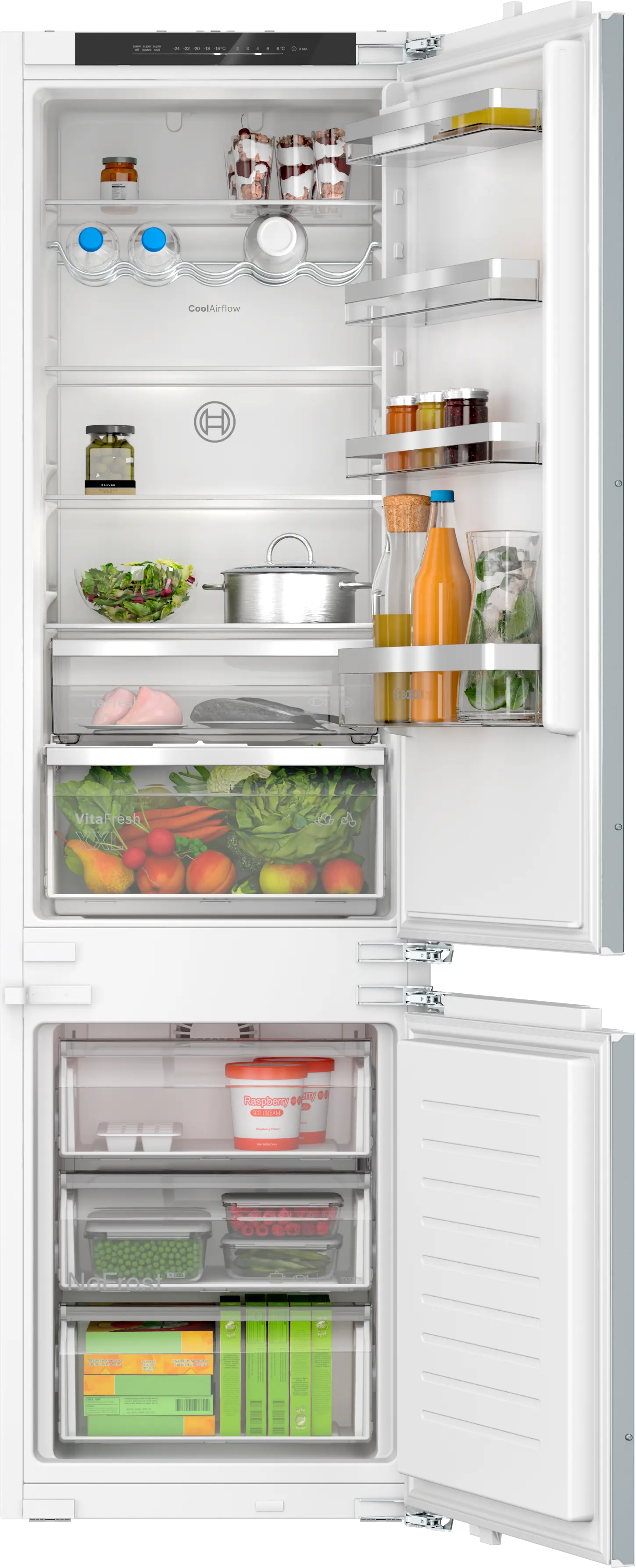 Incorporabil - Bosch KIN96VFD0 - combină frigorifică încorporabilă, Seria 4, 193,5 cm, 290 litri, NoFrost, clasa D